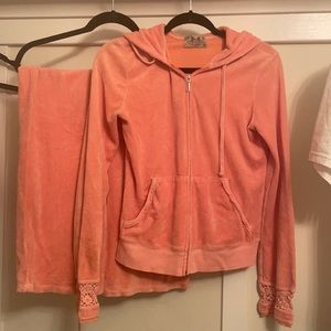 Juicy Couture orange tracksuit matching set